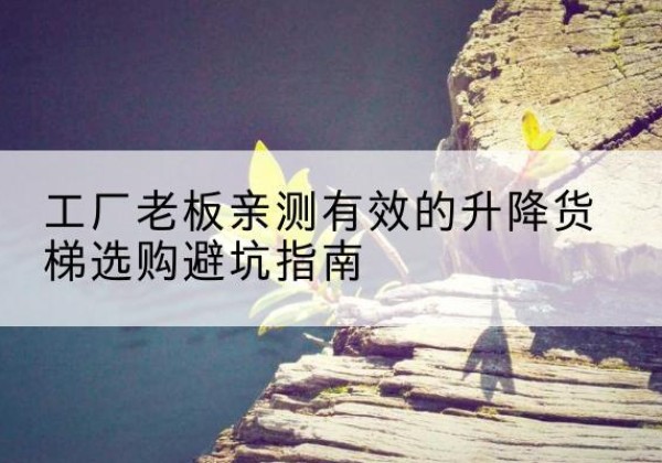 洮南升降货梯怎么选-工厂老板亲测有效的升降货梯选购避坑指南
